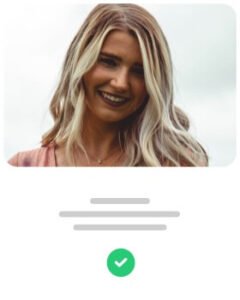 Illustration of an ID card. KYC onboarding process