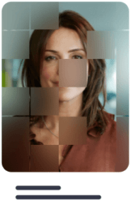 Risk Scoring Id Card Woman | Complycube Id card showing a womans face with redaction capabilities