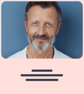 Carte d'identité pour un homme d'âge moyen. Services de vérification des clients