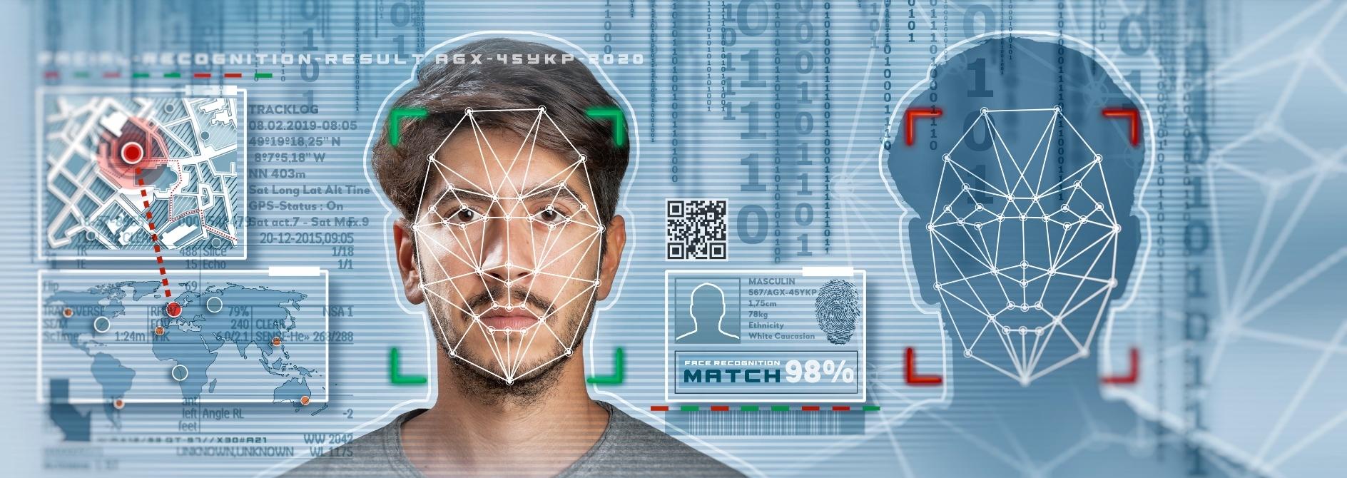 A person using accurate biometric verification.