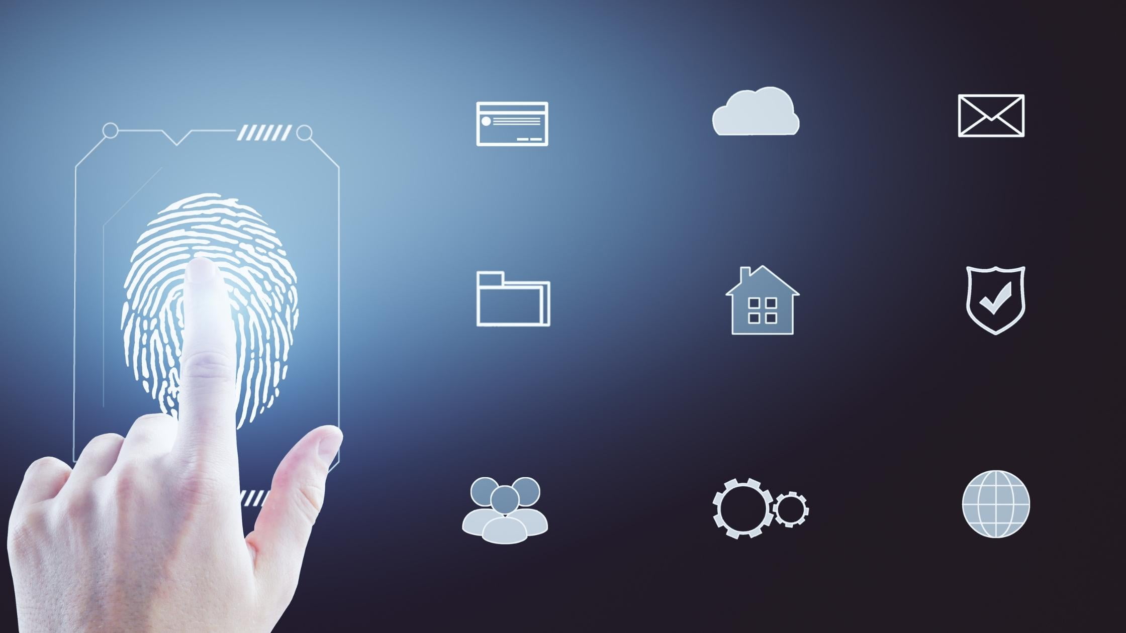 A person doing a biometric identification showing its integrations as well.