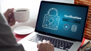 A person busy with identity verification.