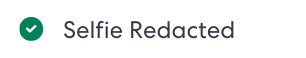 Selfie Redacted Tick Complycube | Complycube Image redacted for selfie check