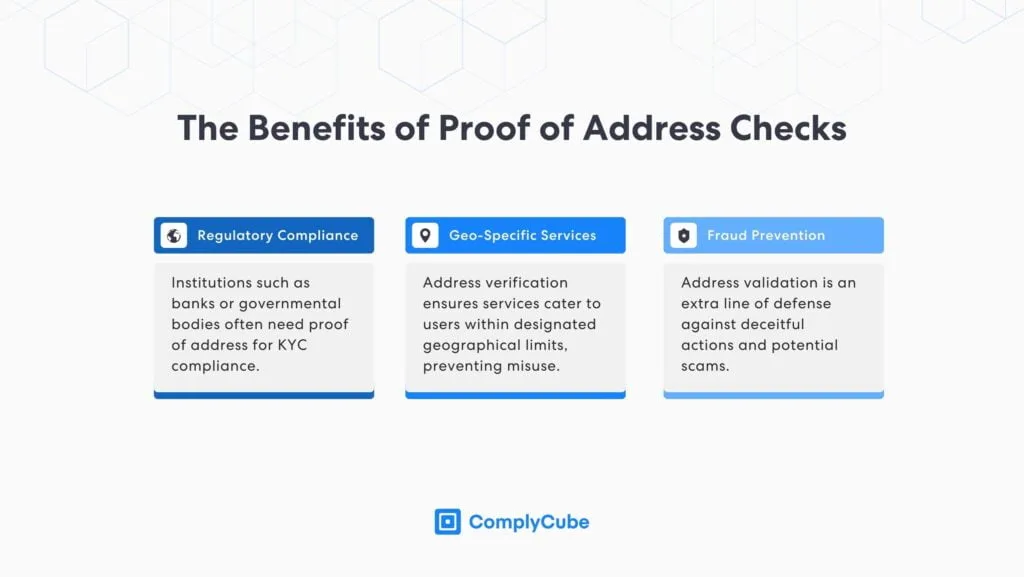 Beneficios de la verificación de comprobante de domicilio