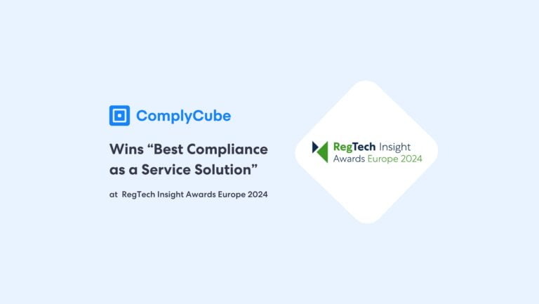 Cube Regtech Best Compliance as a Service Solution 2024 Win | ComplyCube