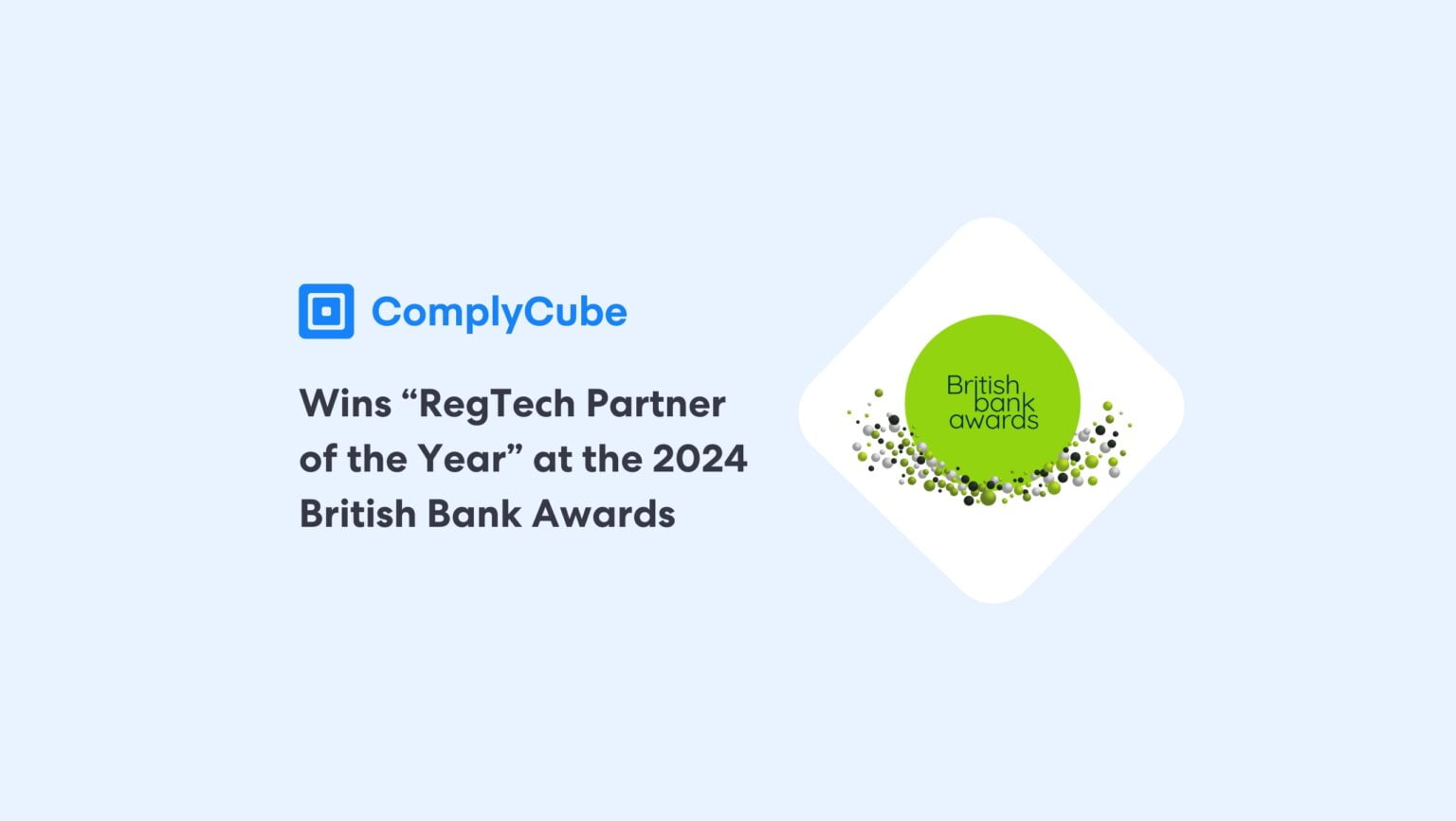 ComplyCube wins RegTech Partner of the Year at the 2024 British Bank Awards