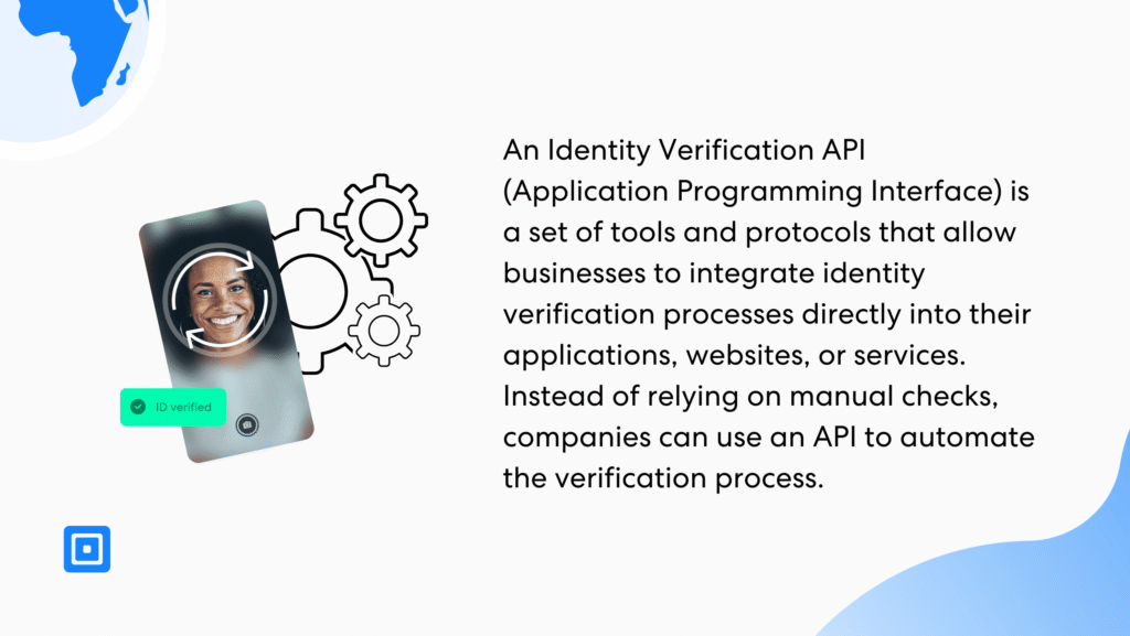 What is Identity Verification Api | Complycube An identity verification api enables businesses to integrate identity verification services into their apps services and websites