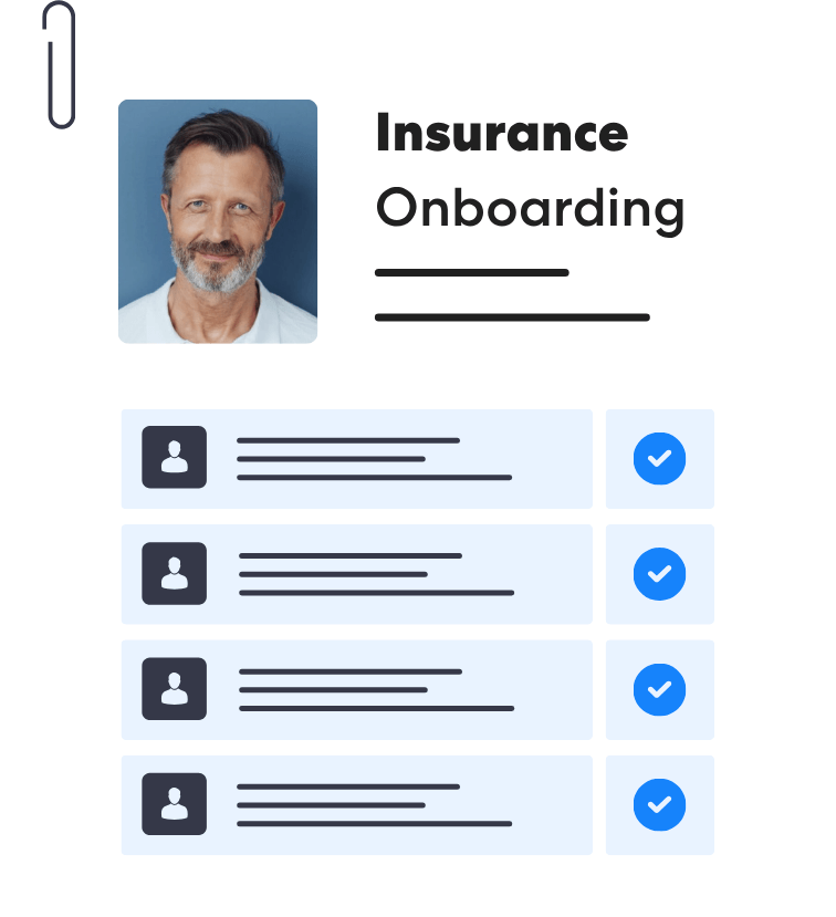 Insurance Webpage 3 | Complycube Illustration of insurance onboarding with verified policyholder profile showing completed identity checks and a green document verified badge highlighting secure kyc verification and insurance aml compliance