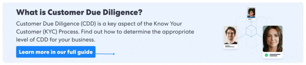 Customer due diligence overview explaining kyc providers for startups and fintech compliance tools supporting aml for fast growing companies
