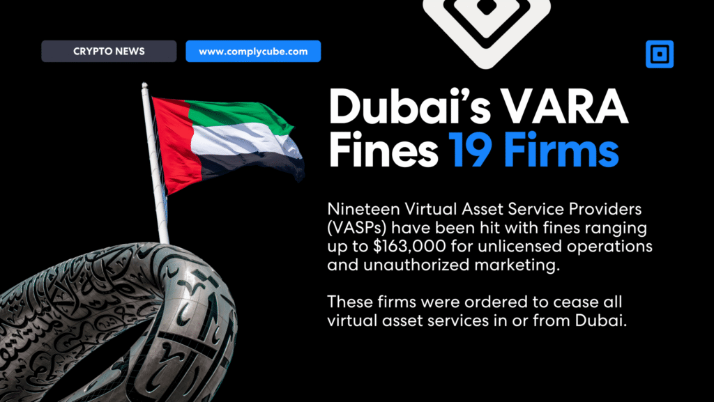 4 | Complycube Dubai's VARA fines 19 firms
