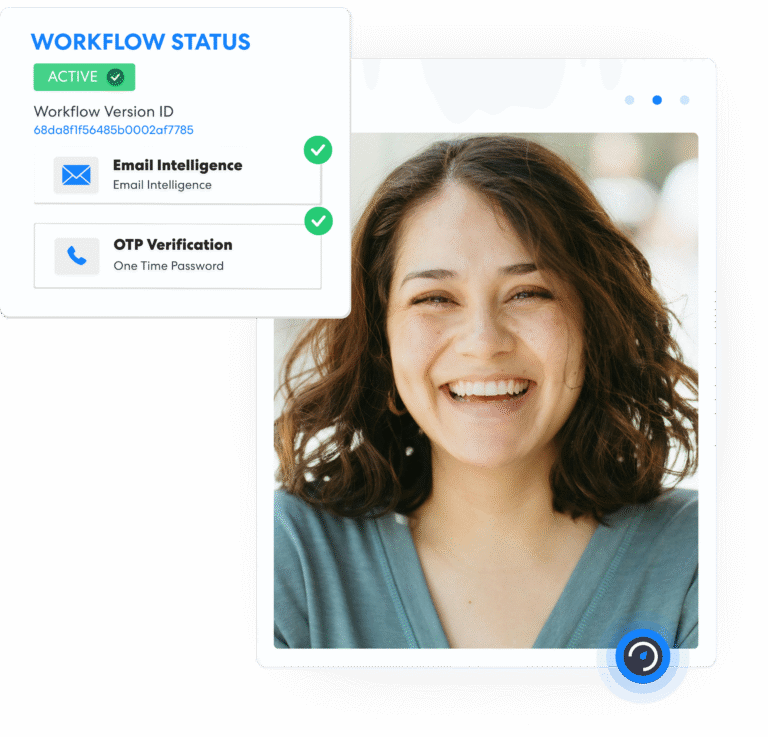 Lightweight Identity Verification with Real Impact | Complycube Identity verification workflow status panel showing active email intelligence and otp verification steps completed