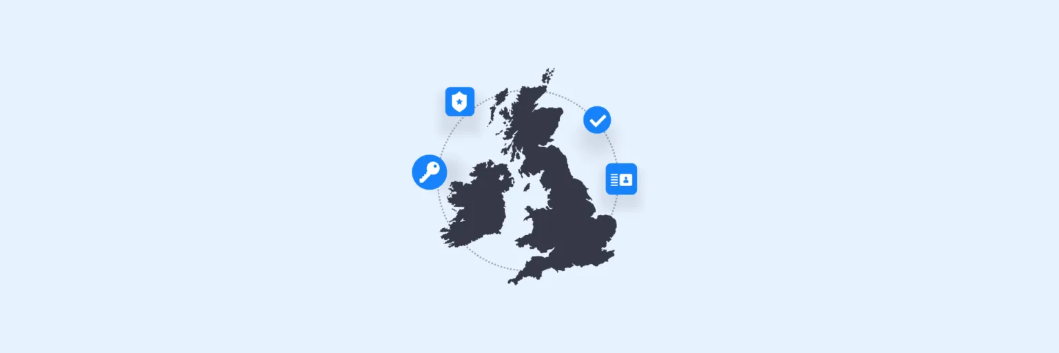 Acspblogheader | Complycube 英国地图图示展示了公司注册处身份验证、公司注册处董事验证以及如何满足公司注册处身份验证标准的安全注册流程。