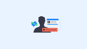 Illustration of identity verification using deepfake detection tools 2026 showing a user with a valid id and a no fraud detected resulthighlighting how deepfake detection tools assess authenticity and address what are the limitations of current deepfake detection tools in onboarding