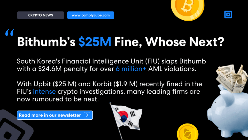 Bithumb Crypto Firm Million Fine | Complycube Bithumbs long awaited m fine matches earlier predictions | complycube