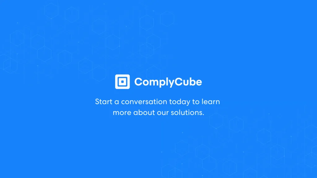发起关于Acsp和公司注册处身份验证的对话 | Complycube 联系 complycube,了解您公司内部身份验证的需求 | complycube