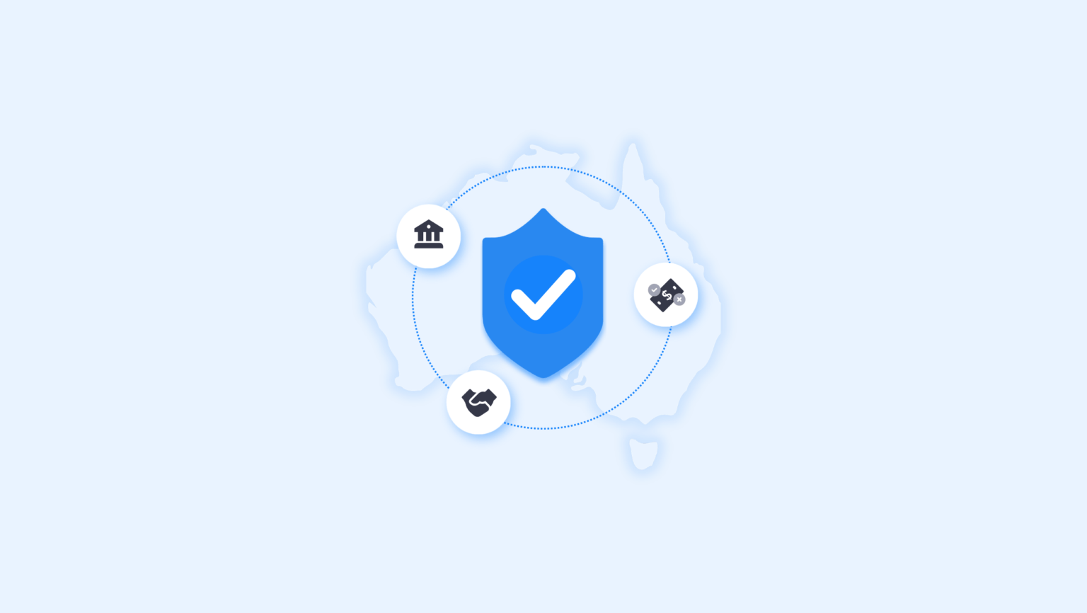 Tranche 2 aml software header graphic showing a blue compliance shield over australia with legal accounting and real estate icons representing newly regulated sectors under the tranche 2 amlctf reforms