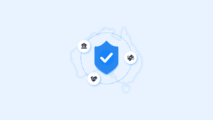 Tranche 2 aml software header graphic showing a blue compliance shield over australia with legal accounting and real estate icons representing newly regulated sectors under the tranche 2 amlctf reforms