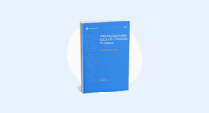 the Future of Insurance Regulatory Compliance | Complycube Image of a book with the title intelligent policyholder kyc aml compliance for insurers | complycube