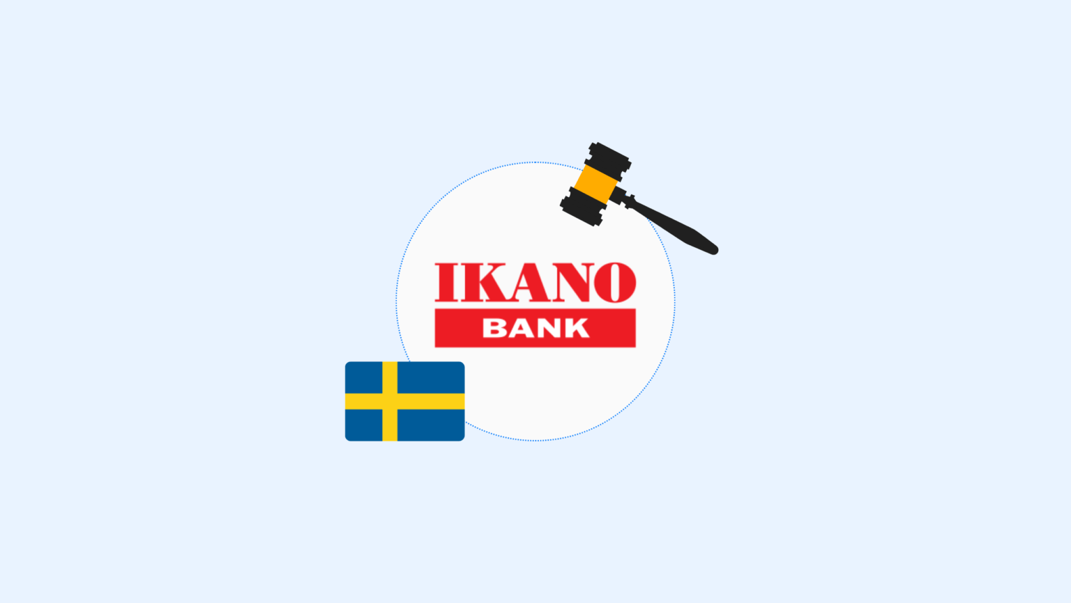 Ikano Bank Faces Million Dollar Fine in Sweden | Complycube Banner image shows ikano bank logo and sweden flag | complycube