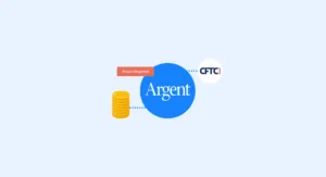Cftc Fine Exposes M Crypto Pool Fraud | Complycube | Complycube A graphic with the argent capital management logo in the middle with a fraud allegation pop up a stack of coins and the cftc logo | complycube | complycube