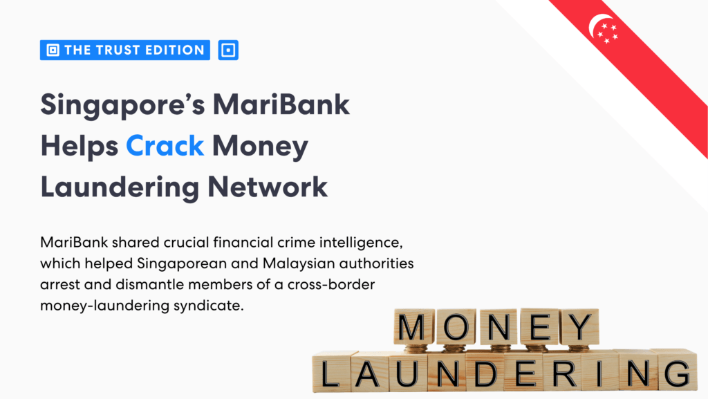 Rete di riciclaggio di denaro della Singapore Maribank | Complycube Il titolo recita: Maribank di Singapore aiuta a smantellare una rete di riciclaggio di denaro | complycube